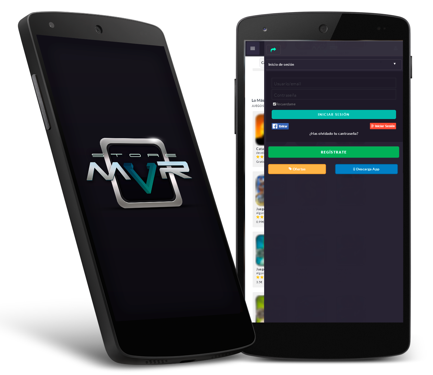 Vstoupit do mobilní aplikace Store MVR s aplikacemi a hrami pro VR